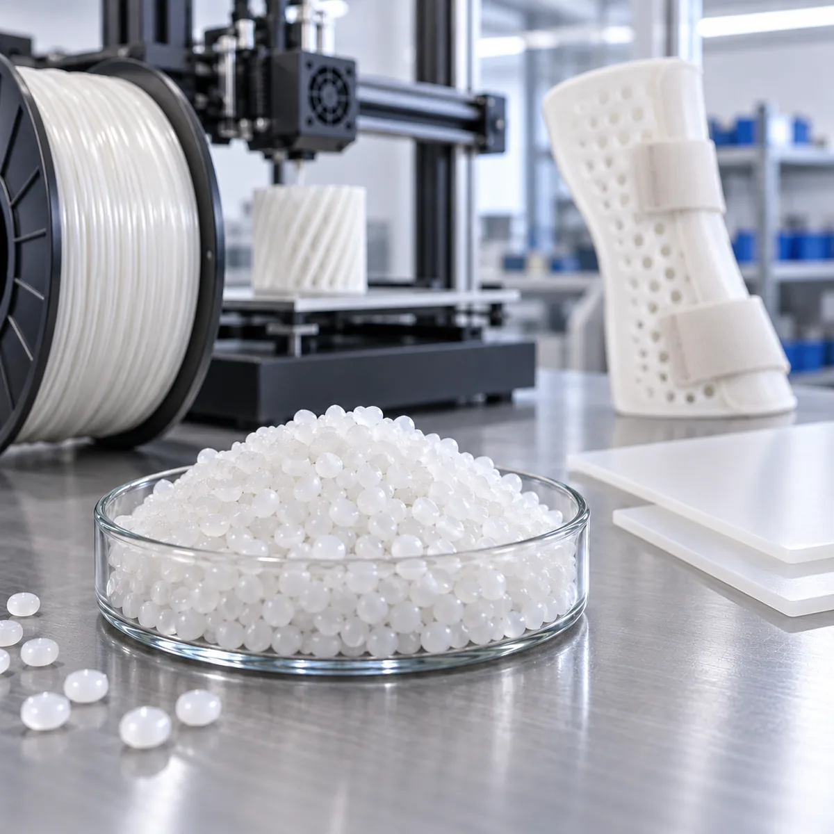 PCL pellets for FDM 3D printing filament and medical thermoplastic applications