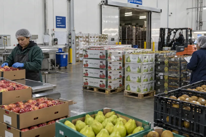 1-MCP postharvest fruit storage and packing house application