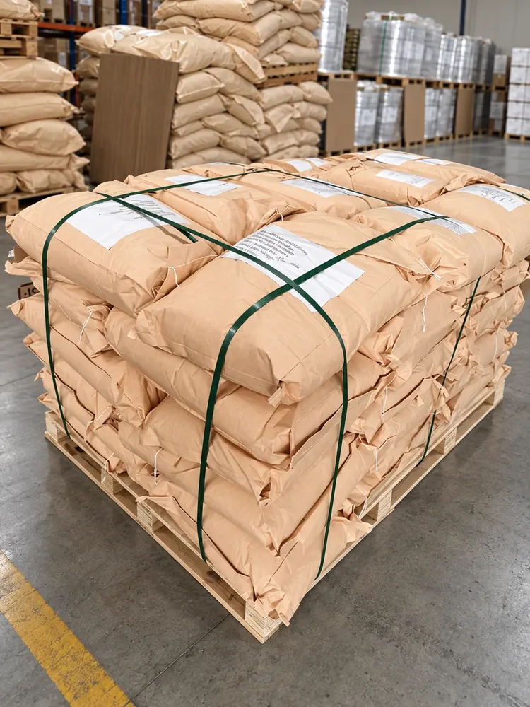 Dazomet 98% GR 20 kg bags packed on pallet for bulk supply